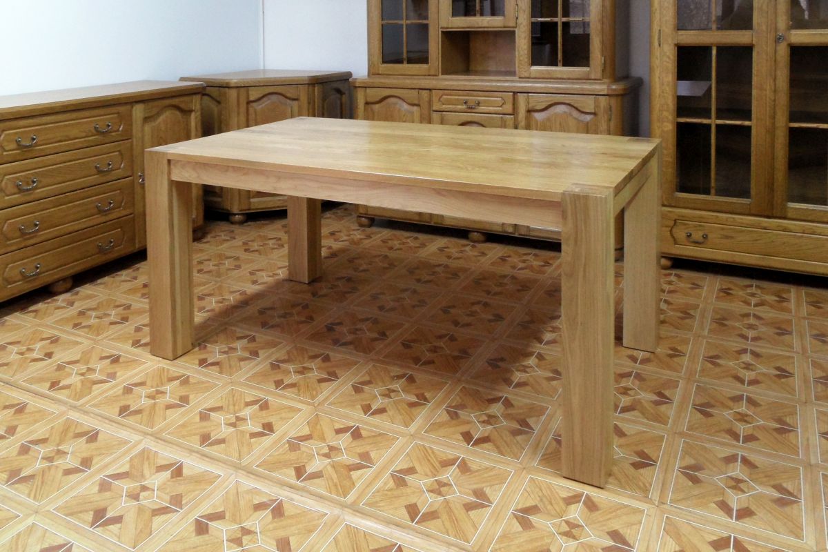 Nowoczesny prosty stół z drewna 9